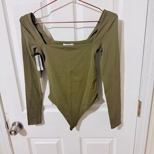 Olive Long Sleeve Bodysuit